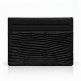 Card Holder - Cowhide Leather with Lizard Pattern