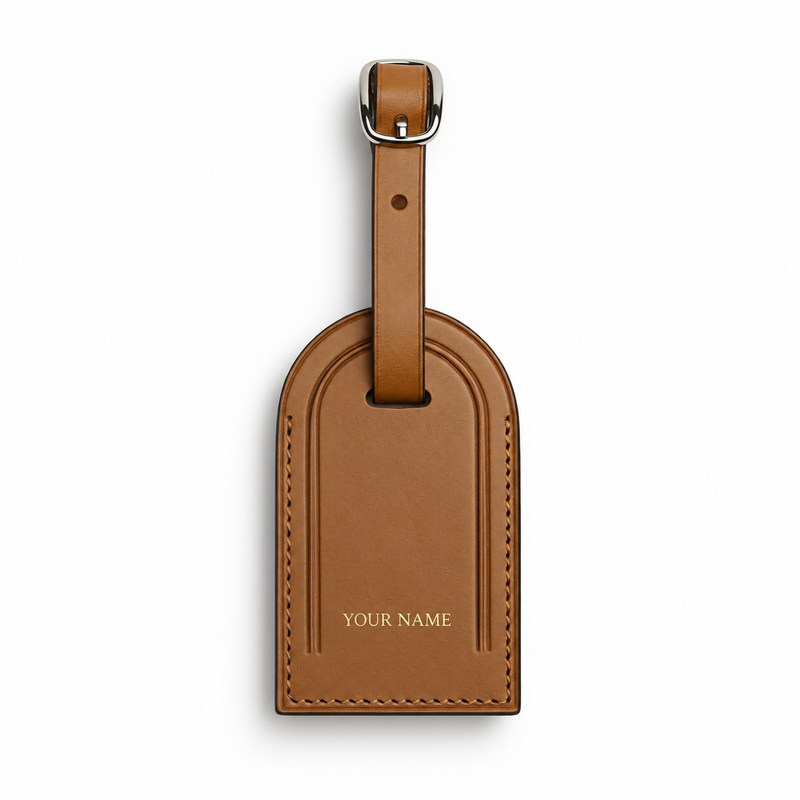 Luggage Tag - Full Grain Italian Vegetable Tanned Leather