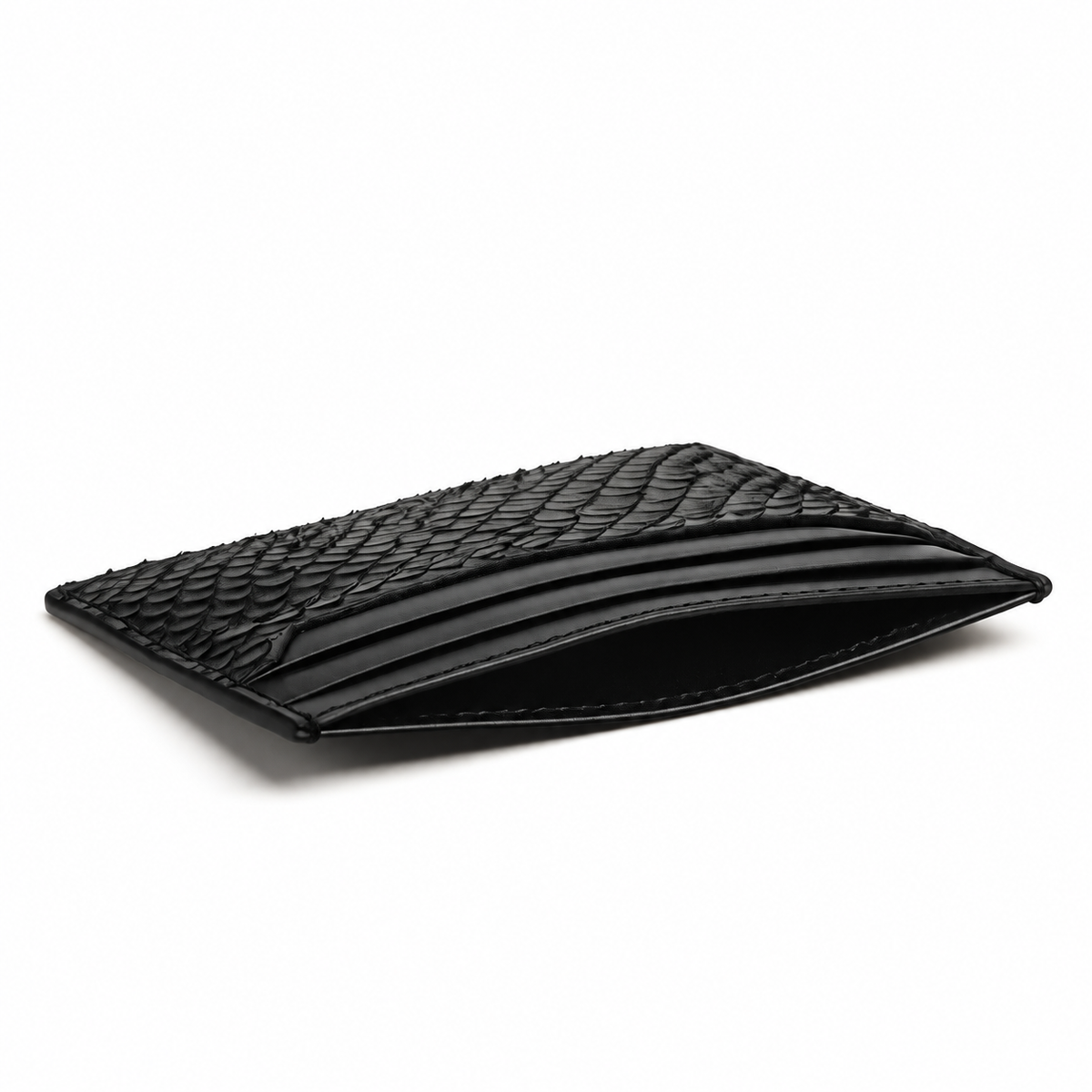 Card Holder - Black Python Skin