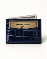 Card Holder - Italian Calfskin with Crocodile Pattern