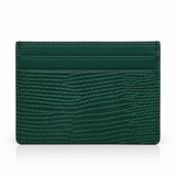 Card Holder - Cowhide Leather with Lizard Pattern