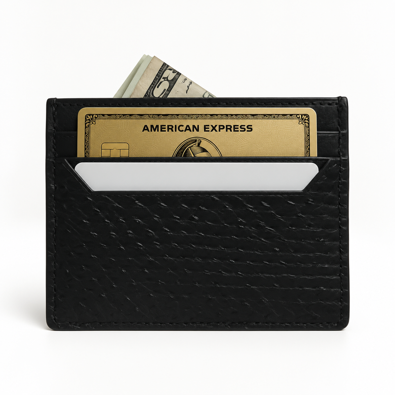 Card Holder - Black Python Skin