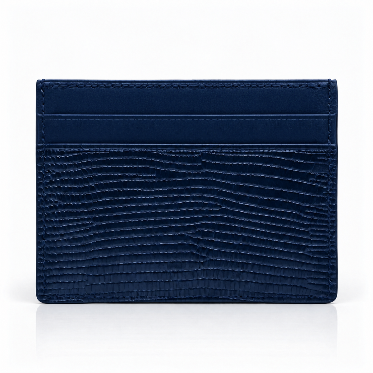 Card Holder - Cowhide Leather with Lizard Pattern