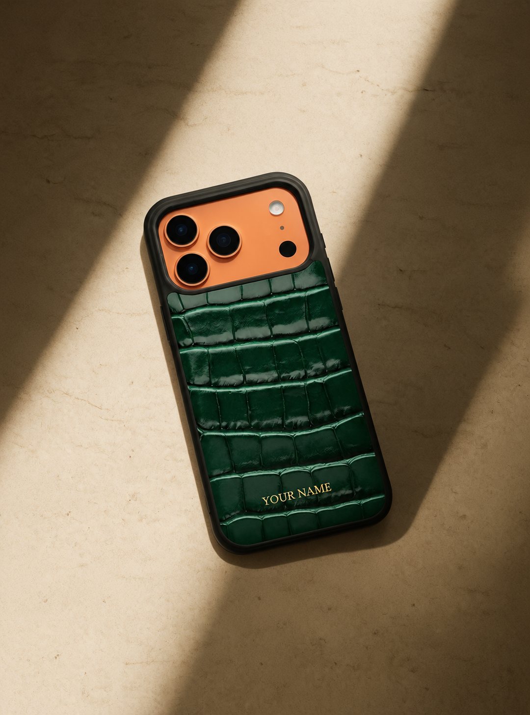 iPhone Case (MagSafe) - Italian Calfskin with Crocodile Pattern