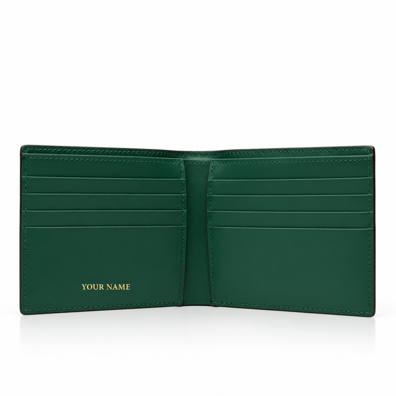Fold Wallet - Top Grain Cow Leather with Lizard Pattern