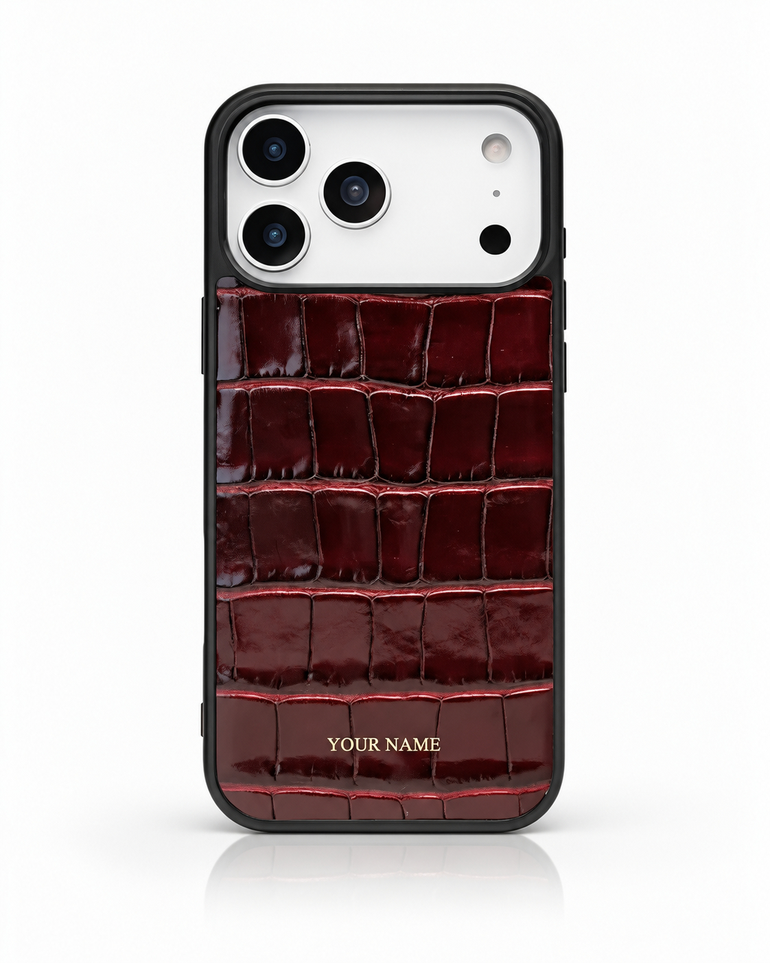 iPhone Case (MagSafe) - Italian Calfskin with Crocodile Pattern