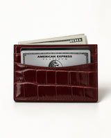 Card Holder - Italian Calfskin with Crocodile Pattern