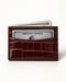 Card Holder - Italian Calfskin with Crocodile Pattern